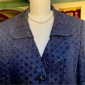 EMBELLISHED METALLIC BROCADE SUIT JACKET